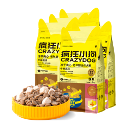 疯狂小狗 老年犬冻干夹心狗粮 牛骨高汤味 7.5kg