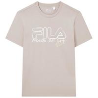 FILA 斐乐 男装男式运动T恤男舒适简约圆领印花针织短袖衫
