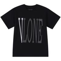 VLONE【美式】大V短袖T恤男夏季潮牌半袖纯棉宽松oversize装 银色大V XL(尺码偏大210斤以内)