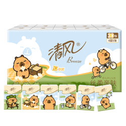 清风手帕纸_Breeze 清风 丝柔手帕纸 4层*5张*30包 卡皮巴拉多少钱-什么值得买