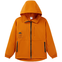 安踏 荷雨翼防泼水户外软壳服男童外套加绒中大童连帽外套安踏秋冬装