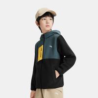 安踏 抗静电外套校服女童外套男童外套秋冬加绒保暖安踏亲子外套