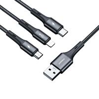PISEN 品胜 Type-C/Micro-B/Lightning 3A 三合一数据线