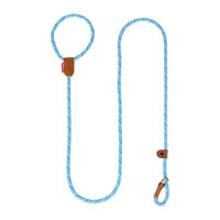 韩系提花狗狗牵引绳防爆冲训练专用 湖蓝提花