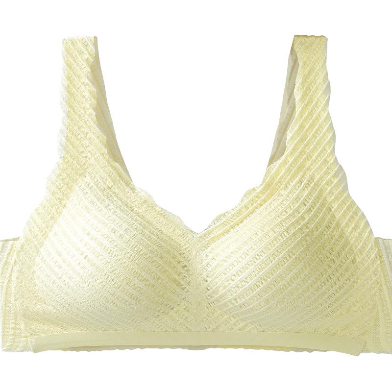 小胸聚拢内衣女无痕无钢圈收副乳防下垂超薄款调整型夏季胸罩显大
