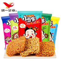 Uni-President统一小当家干脆面多口味混合休闲零食童年干吃面脆脆面 20g*5袋
