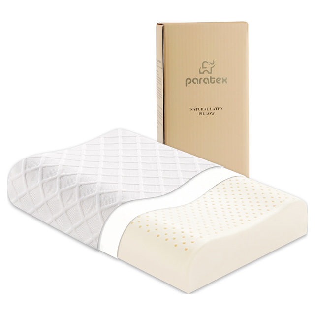 paratex 第七代金色礼盒系列 泰国原装进口天然乳胶枕头 波浪透气枕芯 94%天然乳胶含量