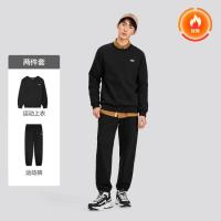 保暖服饰：斯凯奇 男士加绒运动套装 L425M078