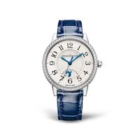 积家(Jaeger)约会系列 瑞士手表 皮带白盘 镶钻女表 34mm 3448430