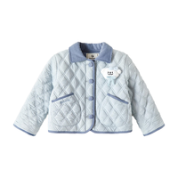 可英 GOWINBABY女童外套新款2025秋冬女宝百搭保暖棉服女孩卡通加绒加厚防风外衣 蓝色 100 (适合身高90cm-100cm)
