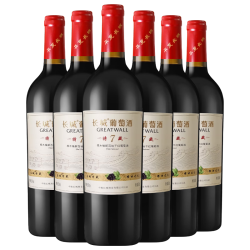 长城葡萄酒 Great Wall 长城 特藏7 橡木桶 解百纳 干红葡萄酒 750ml*6瓶 整箱装