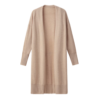 無印良品 MUJI(無印良品 )女式 羊绒 长开衫 针织毛衣女装长袖外套外搭秋冬 BG85CC4A 米色 M (155/80A)