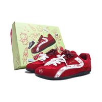 jifffly 红色德训鞋女苹果鞋薄底赛车鞋2025秋冬复古百搭休闲