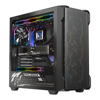 影驰风刃游戏办公台式电脑机箱黑色（ATX/TYPE-C/快拆/兼容背插主板/显卡竖装/一体式跳线/零件盒） 风刃黑（ATX/Type-c）