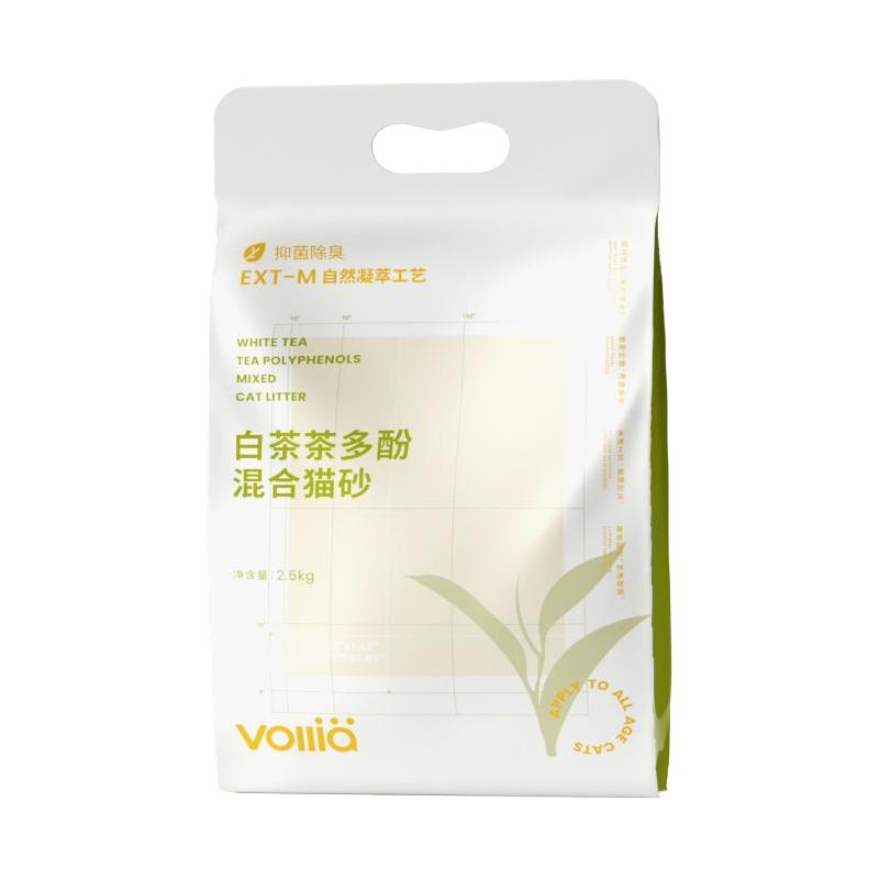 /维利亚 VOLLIA OLLIA/维利亚 VOLLIA 维利亚 VOLLIA白茶小米混合豆腐猫砂除臭结团膨润土低尘植物猫砂猫沙用品