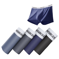 cabra kalani男士内裤男莫代尔抗菌新疆棉透气大码夏季冰丝平角四角宽松短裤头 品牌专柜灰青蓝藏莫代尔抗菌 4条 4XL (170-200斤) A1CK品牌专柜灰青蓝藏莫代尔抗菌 XXXXL(170-200斤)