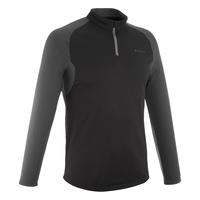 迪卡侬店衣速干男户外运动T恤速干衣快干长袖保暖ODT1 黑色 M