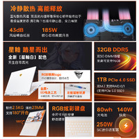 机械师曙光16S 【全国可用】2025款RTX5060/70Ti满功耗独显300Hz酷睿i9-13900HX游戏本笔记本电脑 Ultra7 255HX丨5070Ti丨300Hz 32G丨2T PCIE高速固态