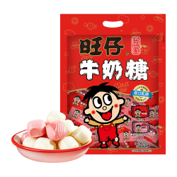 旺旺 旺仔牛奶糖组合装500g 原味+红豆牛乳味   奶糖