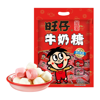 旺旺 旺仔牛奶糖组合装500g 原味+红豆牛乳味   奶糖
