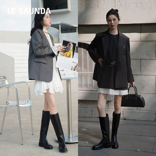  le saunda/莱尔斯丹 弹力靴口 女士长靴