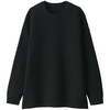 無印良品 MUJI（無印良品 ）Labo 男女通用 可水洗圆领毛衣 男女同款秋冬针织衫 黑色 XS（160/80A）