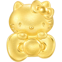 周生生Hello Kitty黄金转运珠三丽鸥足金串珠mini版少女心组合单颗 蝴蝶结94287C