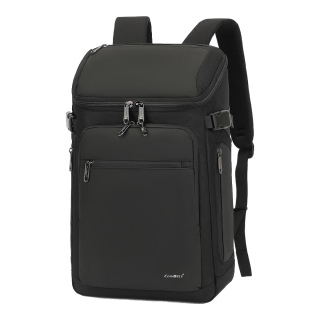 coolbell COOL BELL多功能大容量双肩休闲背包商务出差旅行包17.3英寸笔记本电脑包 黑色8291