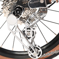 RUHM三折叠自行车铬钼钢休闲成人超轻便携国布16英寸小布折叠自行车C7 金属红