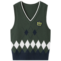 马骑顿秋冬款儿童针织衫毛衣 蓝绿 170