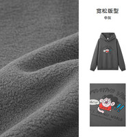 森马卫衣运动风装冬季印花连帽上衣宽松休闲连帽潮-TK E款男连帽-中灰 S