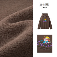 森马卫衣运动风装冬季印花连帽上衣宽松休闲连帽潮-TK E款男连帽-深咖啡 S