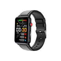 dido R50ProMax血压手环血糖研究心电尿酸血糖仪器男女家用蓝牙通话心率血氧记录仪监测智能手环 血糖血压-R50皮黑