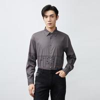 LILANZ 利郎 秋季时尚简约长袖衬衣男休闲舒适通勤男式衬衫