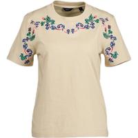 GANT甘特女士复古刺绣透气休闲短袖重磅T恤|4200231 221米色 S 160