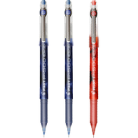 PILOT 百乐 BL-P500 拔帽中性笔 蓝2红1 0.5mm 3支装