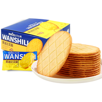 万士利 华夫脆饼干黄油味420g 法夫脆薄脆曲奇  年货节