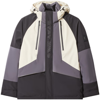 卡宾男装90鸭绒连帽羽绒服24秋冬撞色拼接宽松外套 煤黑色 S 46/165/S