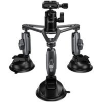 TELESIN适配GoPro12吸盘适用gopro11 10配件车载支架action4运动相机吸盘 三脚铝合金吸盘