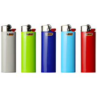 比克（BIC）一次性砂轮打火机 10支j6纯色 个性塑料打火机气体尼龙安全防爆