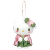 三丽鸥（SANRIO）和服樱花抹茶系列 HelloKitty抹茶和服挂件毛绒玩具送女