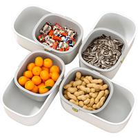 佳帮手 Joybos懒人瓜子零食水果收纳盒双层加厚客厅收纳篮家用果盘沥水盘 双层懒人果盘