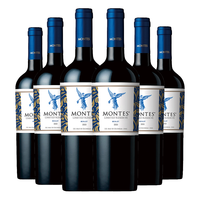 MONTES【蒙特斯热门商品】限量版蓝天使梅洛干红葡萄酒750ml*6 智利