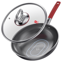 KÖBACH 康巴赫 炒锅无涂层不粘锅二代0涂层炒菜锅抗菌316L不锈钢32cm电磁炉通用 国标1级不粘32cm配蒸屉钢铲