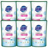 超能洁净柔护洗衣液鲜艳亮丽500g*6袋6斤装非单卖为组合销售