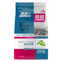 力狼狗粮 狼道 法国斗牛柯基秋田博美比熊通用型高端系列 稻米牛肉全期犬1.5kg