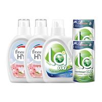 威露士 la有氧洗衣液 除菌除螨 洁净有氧去污机洗家用 有氧洗松木1L+500ml*2+留香洗衣液1L*2（8斤）