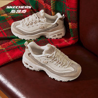 斯凯奇(Skechers)卷毛熊丨2024年秋冬女鞋复古加绒保暖厚底增高休闲运动老爹鞋 【配色】杏仁奶咖/SDNT 37.5