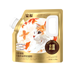宽福 全蛋奶霜烘焙粮45%粗蛋白猫鲜肉盛宴6重美毛因子猫粮1.25kg