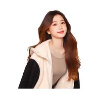 Ubras 无尺码圆领倍暖肌底衣套装女士保暖内衣女打底衣送礼送女友 摩卡色标准版